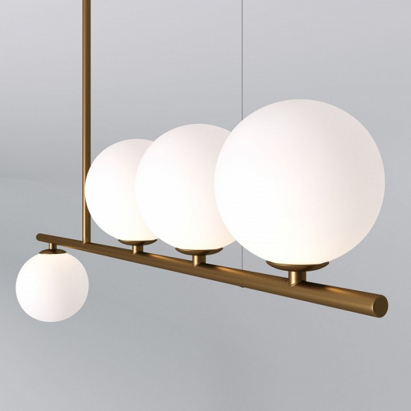 Подвесной светильник со стеклянными плафонами 70136/4 латунь Eurosvet Fredo