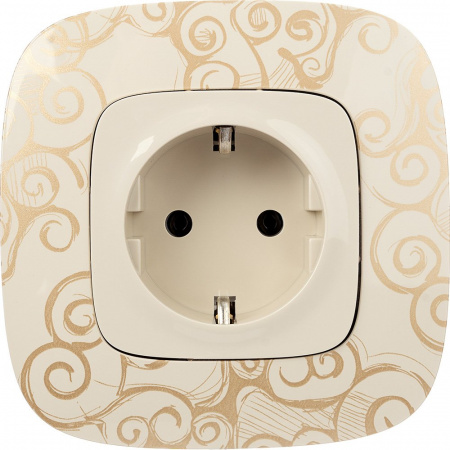 Legrand Valena ALLURE DIY Сл.кость Розетка 1-ая с/з, безвинт.зажим