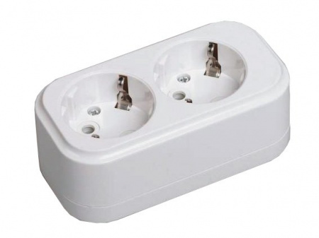 IEK Розетка переносная разб. К02 2 места CLASSIC