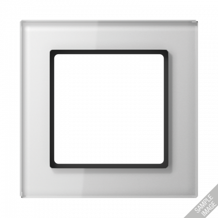 JUNG A creation Стекло Белое Рамка 4-ая