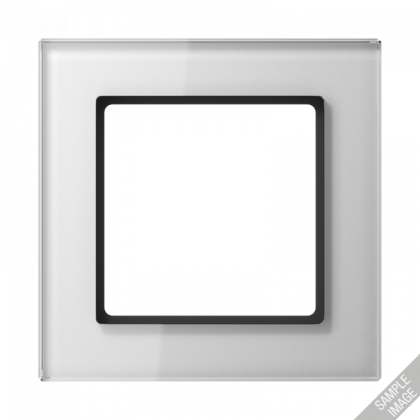 JUNG A creation Стекло Белое Рамка 4-ая