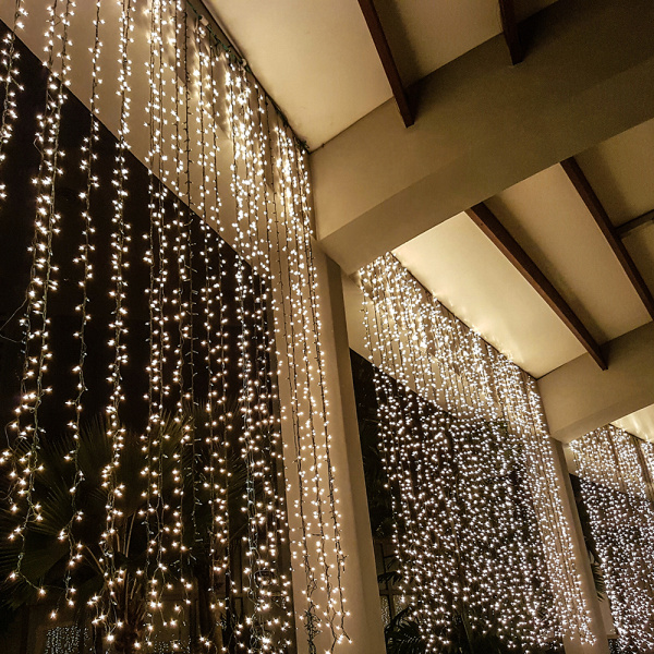 Arlight Светодиодная гирлянда ARD-CURTAIN-PRO-2000x3000-BLACK-760LED-FLASH WARM/WHITE (230V, 70W) (Ardecoled, IP65)