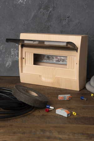 EKF PROxima Щит распределительный навесной ЩРН-П-12 светлое дерево IP41