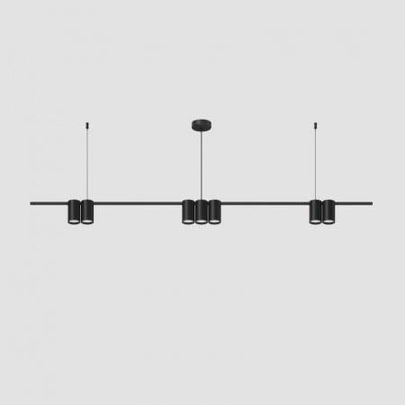 DK4063-BK Подвесной светильник ORBIT, IP20, 7xGU10 LED до 15 Вт, черный матовый, алюминий