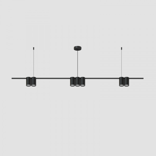 DK4063-BK Подвесной светильник ORBIT, IP20, 7xGU10 LED до 15 Вт, черный матовый, алюминий