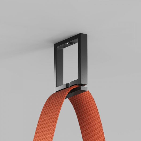 TR5518-BK Накладное крепление гибкого трека-ремня Belty, серия Base, H50мм, IP20, черный, пластик