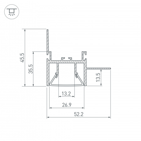 Профиль Arlight FOLED-WALL-2000 023865