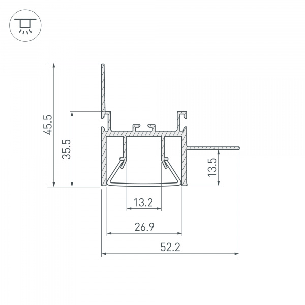 Профиль Arlight FOLED-WALL-2000 023865