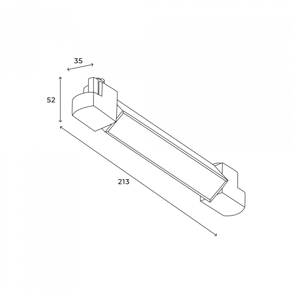 Трековый линейный светильник Skylite HSBL_0023 Однофазный 213мм-4000К, чёрный
