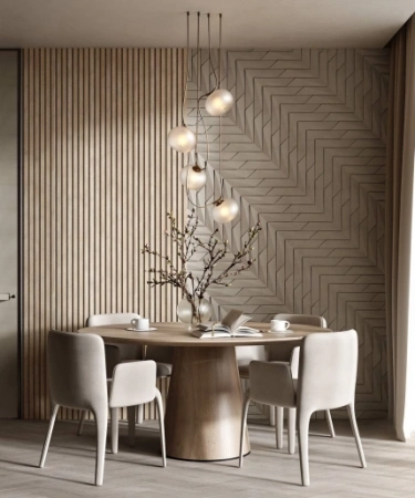 Акустическая панель, черный войлок, 2750х600х19мм, рейки МДФ ясень тирамису Акустическая панель, черный войлок, 2750х600х19мм, рейки МДФ ясень тирамису