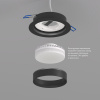 DK2090-BK Встраиваемый светильник FLAT, IP 20, до 15 Вт, GX53, LED, черный, алюминий