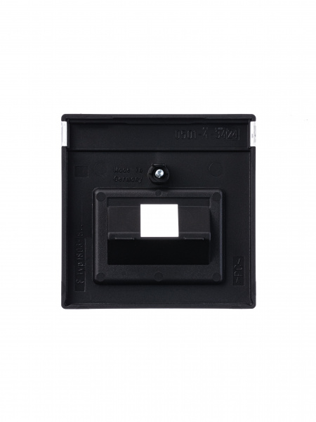 ABB BJE Solo/Future Черный бархат Накладка 1-й ТЛФ и комп розетки наклонной (мех 213/16)