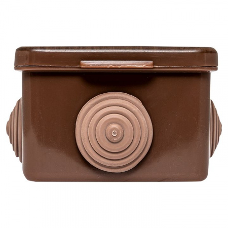 EKF PROxima Коробка распаячная КМР-030-036 пылевлагозащитная, 4 мембранных ввода (65х65х50) тёмное дерево