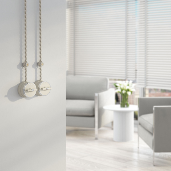 Переключатель/выключатель одноклавишный Vintage слоновая кость матовый/хром W5812055