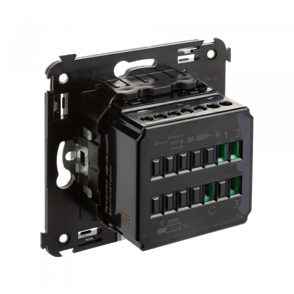 DKC Avanti Черный матовый Механизм управления вентиляторами