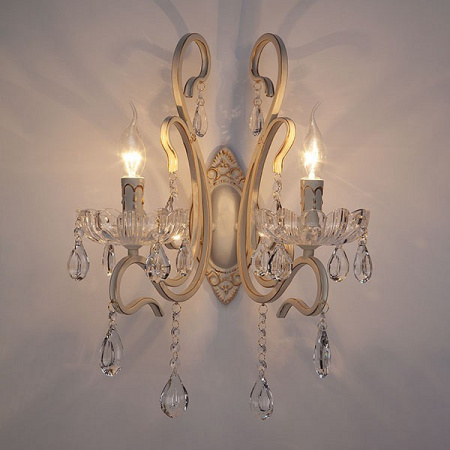 Бра с хрусталем 12205/2 белый Eurosvet Etna