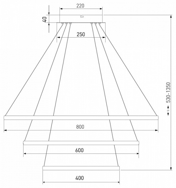 Подвесной светодиодный светильник с пультом управления 90264/3 белый Eurosvet Collars