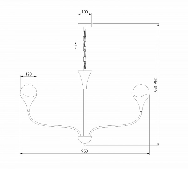 Подвесной светильник 60169/8 никель Eurosvet Calyx