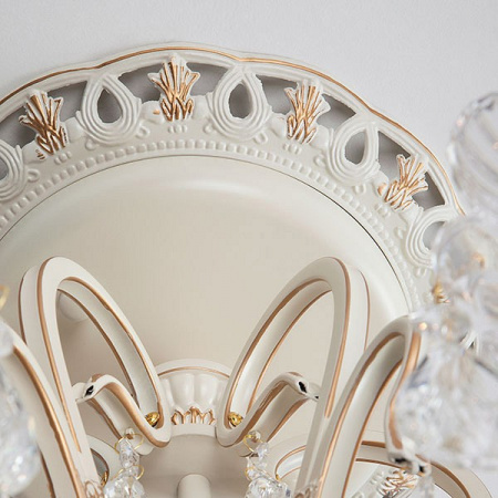 Люстра с хрусталем 12205/6 белый Eurosvet Etna