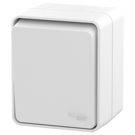 SE AtlasDesign Profi54 Наруж Белый Выключатель кнопочный 1-клавишный 10 АХ