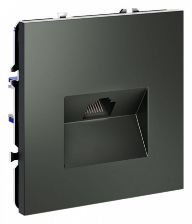 Розетка компьютерная встраиваемая VOLTUM S70 RJ45 кат.6, (титан)