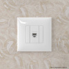 DKC Avanti Компьютерная розетка RJ-45 без шторки в стену, кат.6 одинарная, Белое облако
