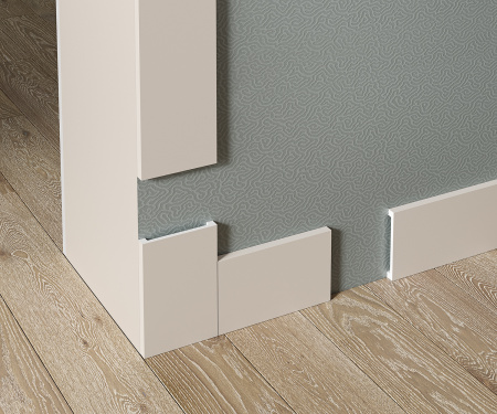 Плинтус PX058, 80х10, 2000мм, Экополимер/20