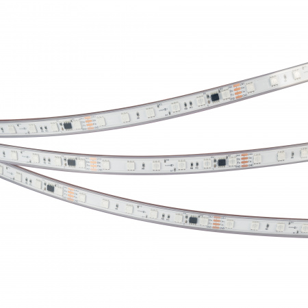Arlight Лента герметичная SPI-PS-B60-12mm 24V RGB-PX6-BPT (12 W/m, IP67, 5060, 5m) (бегущий огонь)