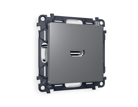 Комплект механизма розетки HDMI 2.0 ALFA MA664010 Антрацит серый 40V/500mA 2.0GHz 5-18Gbit/s QUANT