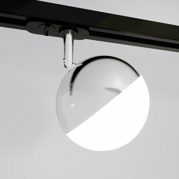 Трековый светодиодный светильник для однофазного шинопровода Glob GX53 Хром Glob GX53 Хром (MRL 1015) однофазный Elektrostandard Glob a053138