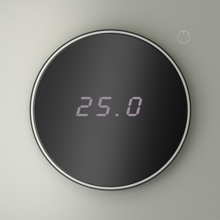 Терморегулятор электронный VOLTUM S70 с индикацией и датчиком, для теплого пола, (сталь)