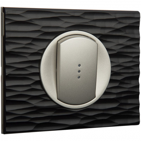 Legrand Celiane2 Corian Черный рифленый Рамка 1-я (2 мод)