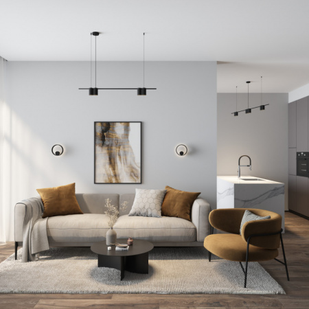 DK5060-BK Бра ORBIT, IP20, 3000К, LED, 10 Вт, черный матовый, алюминий