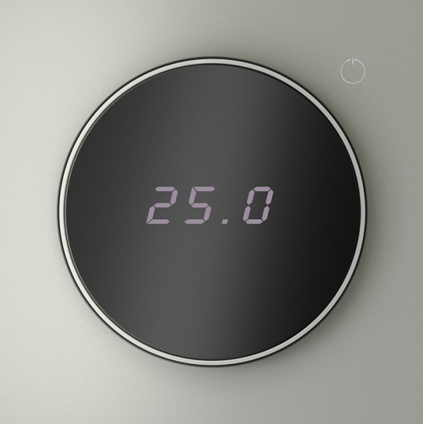 Терморегулятор электронный VOLTUM S70 с индикацией и датчиком, для теплого пола, (сталь)