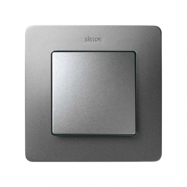 Simon 82 Detail Черный/Алюминий Рамка 1-ая