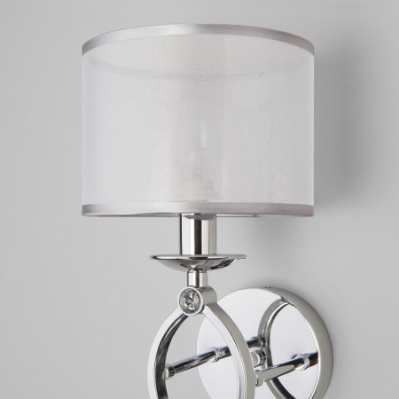 Бра с абажуром 60124/1 хром Eurosvet Fabiola