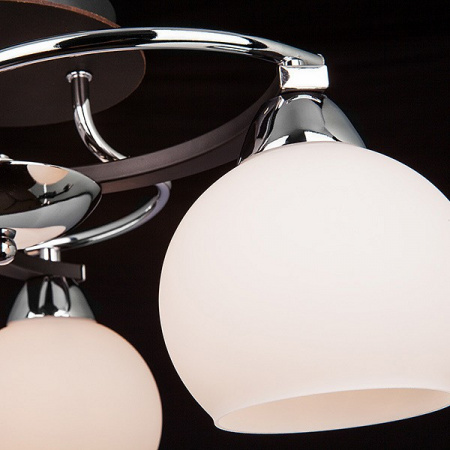 Люстра с плафонами 9654/3 хром / венге Eurosvet Larion