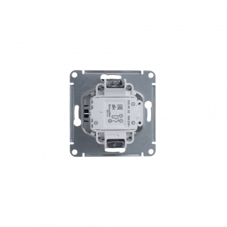 SE Glossa Антрацит Выключатель 2-клавишный с подсветкой сх.5а, 10АХ