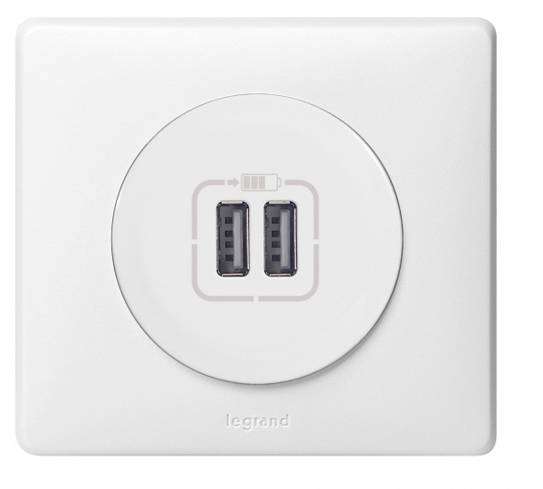 Legrand Celiane Бел Накладка Розетки USB 2-ой