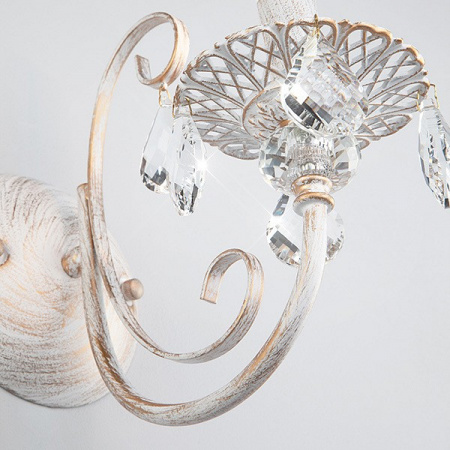 Бра с хрусталем 3305/1 белый с золотом Eurosvet Alda