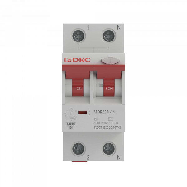 DKC YON max Автоматический выключатель дифференциального тока АВДТ MDR63N 1P+N 40A C 30mA 6kA тип A