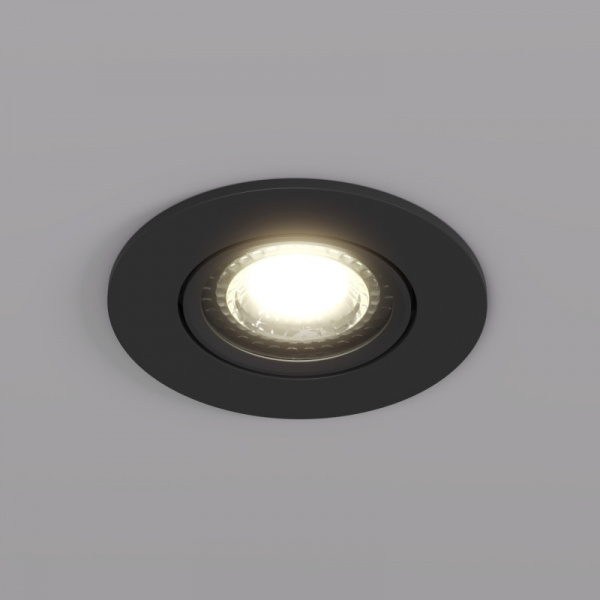 DK3020-BK Встраиваемый светильник, IP 20, 10 Вт, GU5.3, LED, черный, пластик