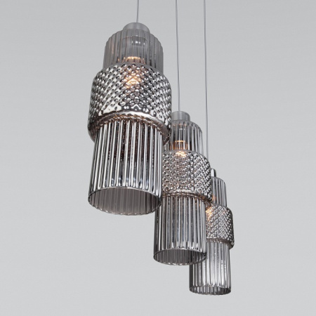 Подвесной светильник с плафонами 50209/3 хром Eurosvet Soho