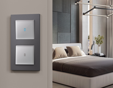 Рамка ALFA Techno (Антрацит серый) 3-ая AF220653