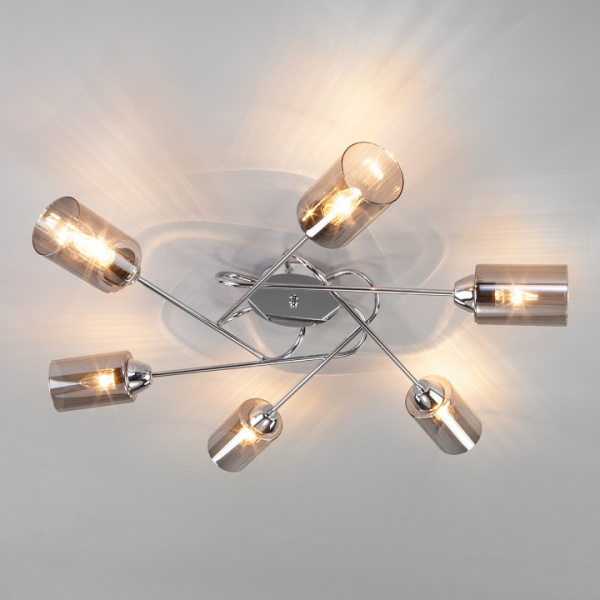 Потолочная люстра с плафонами 30167/6 хром Eurosvet Motive