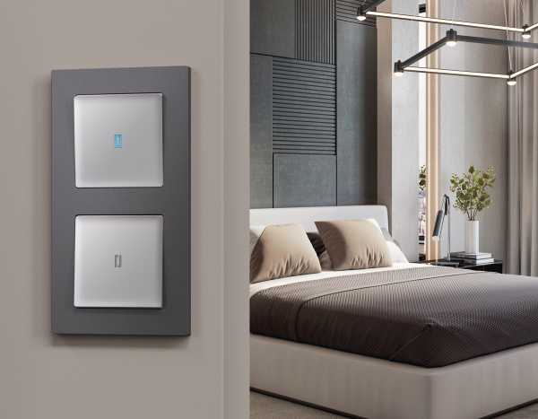 Рамка ALFA Techno (Антрацит серый) 5-ая AF220655