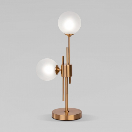 Настольный светильник со стеклянными плафонами 01383/2 латунь Eurosvet Volver