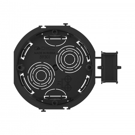 DKC Avanti Подрозеточная коробка для сплошных стен Черный под 2 модуля безвинтов