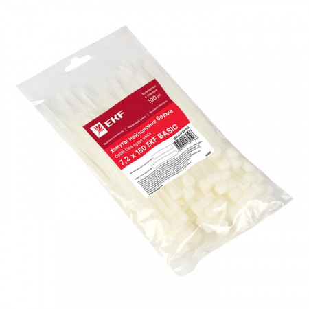 EKF Basic Хомут нейлоновый (7,2х150) (100шт.)