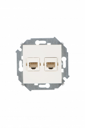 Simon 15 Бежевая Розетка компьютерная 2-ая RJ45 кат.5е